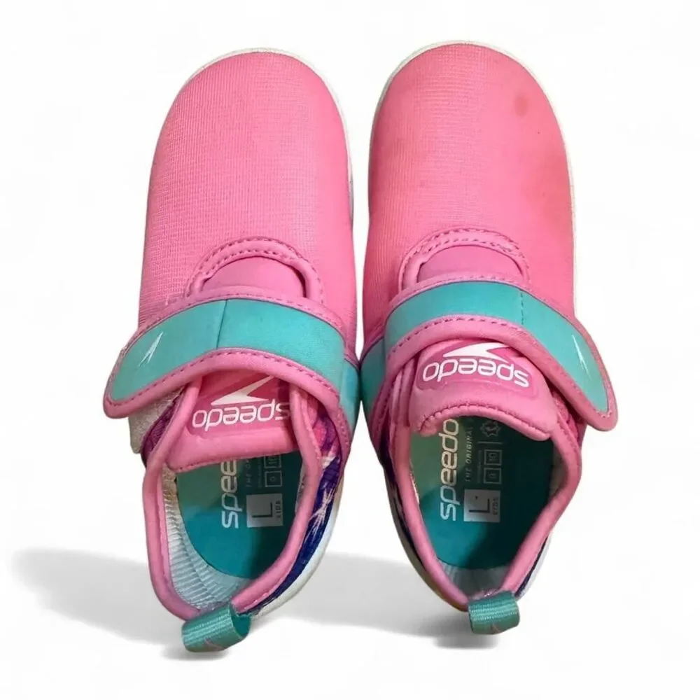 Speedo Kids Water Shoes Pink & Teal Size L – Fits US 9/10